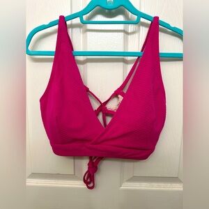 Shade & Shore Magenta textured Bikini Top size XL